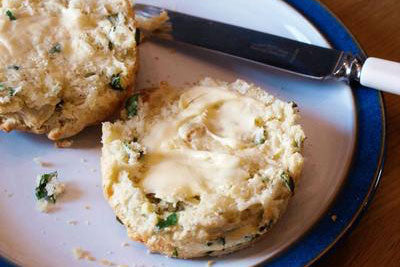 Cheese and Wild Garlic Scone
