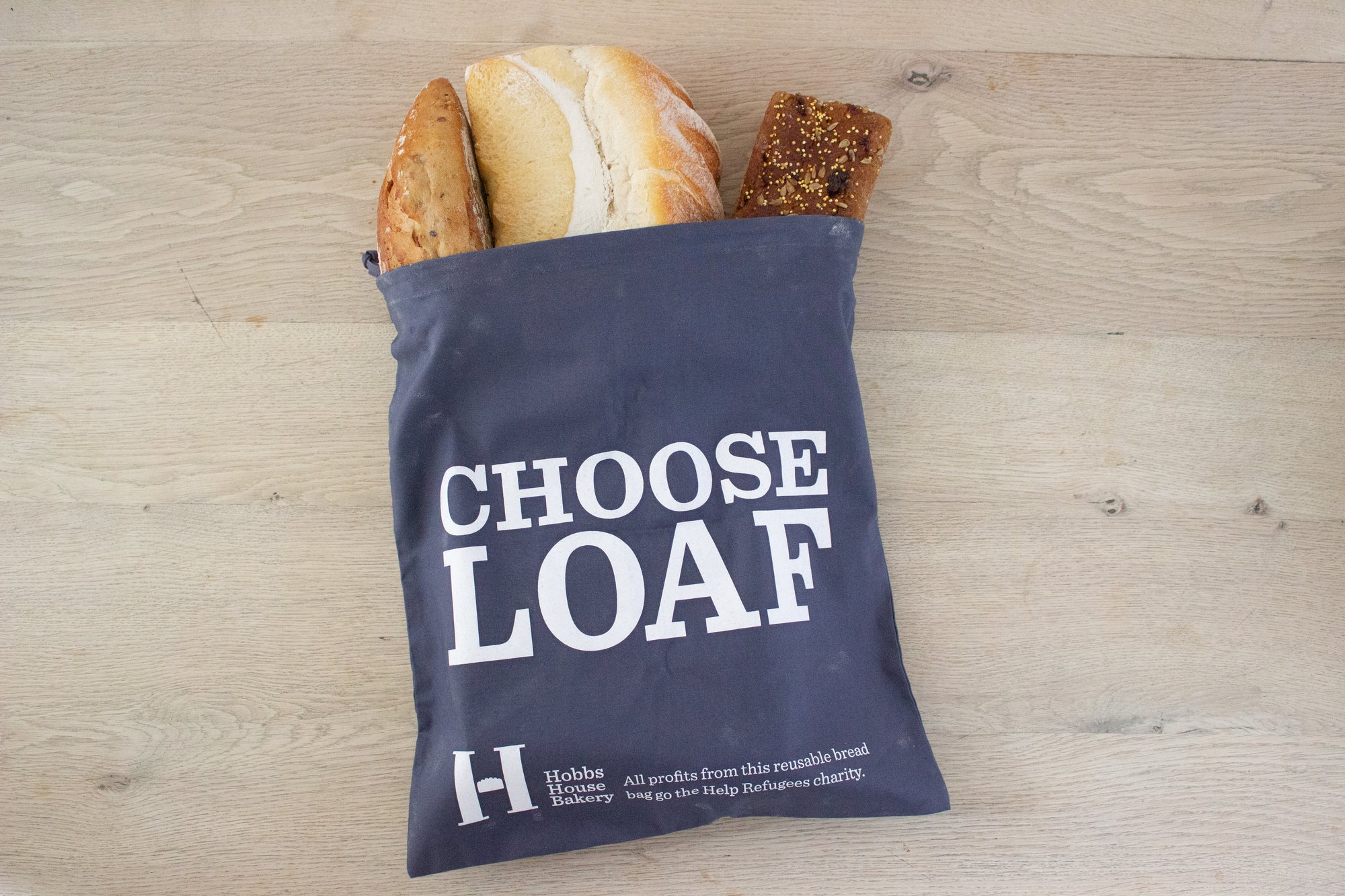 'Choose Loaf' Cotton Bread Bag